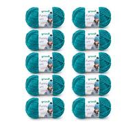 Gründl Funny uni Laine, Polyester, Petrol, 10 x 100 g, Set de 1000 Pièces