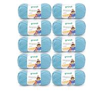 Gründl Laine Happy uni (Fil à Tricoter/Fil à Crocheter Anti-Pilling à 100% en polyacrylique), Fil à Tricoter 10 x 100 g/ 250 m, Aqua