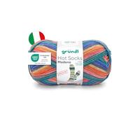 Gründl Laine Hot Socks Madena 4 fils - Laine pour chaussettes pour 1 paire de chaussettes - Doux et doux pour la peau - 75% laine vierge, 25% polyamide - 1 pelote de 100 g / 420 m - Pour aiguilles