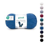 Gründl Laine Hot Socks uni 100 4 fils 1 pelote 100 g, Bleu gentiane
