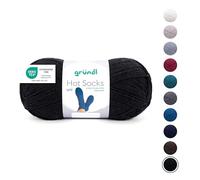 Gründl Laine Hot Socks uni 100 4 fils 1 pelote 100 g, Noir