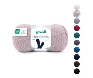 Gründl Laine Hot Socks uni 100 4 fils 1 pelote 100 g, Sable