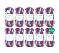 Gründl Laine Lisa Premium color - Fil à tricoter avec dégradé de couleur - Fil à tricoter - Fil à crochet - Doux et doux pour la peau - 100% polyacrylique - 10 pelotes de 50 g / 133 m - Pour