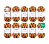 Gründl Laine Lisa Premium color - fil à tricoter avec dégradé de couleurs - douce et respectueuse de la peau - 100% acrylique - 10 pelotes 50 g / 133 m - taille d’aiguille 3,5-4,5 - vert bouteille