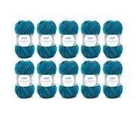 Gründl Laine Lisa Premium jeans - fil à tricoter avec dégradé de couleurs - douce et respectueuse de la peau - 100% acrylique - 10 pelotes 50 g / 133 m - taille d’aiguille 3,5-4,5 - Vert bleu