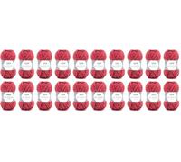 Gründl Laine Lisa Premium jeans - fil à tricoter avec dégradé de couleurs - douce et respectueuse de la peau - 100% acrylique - 10 pelotes 50 g / 133 m - taille d’aiguille 3,5-4,5 - Rouge oriental