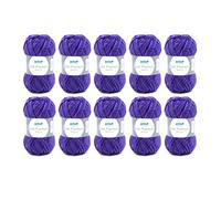 Gründl Laine Lisa Premium Jeans pour tricoter et crocheter (facile d'entretien et lavable en 100% polyacrylique, 50 g/133 m, taille d'aiguille : 3,5-4,5, 10 pelotes de 50 g chacune),Violet tacheté