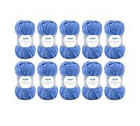 Gründl Laine Lisa Premium jeans - fil à tricoter avec dégradé de couleurs - douce et respectueuse de la peau - 100% acrylique - 10 pelotes 50 g / 133 m - taille d’aiguille 3,5-4,5 - Jean bleu