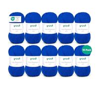Gründl Fil à tricoter et à crocheter Lisa Premium Uni – doux, 100% polyacrylique, bleu royal