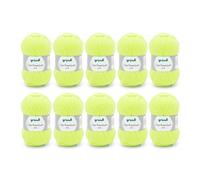 Gründl Laine Lisa Premium uni Fil à crocheter 10 pelotes 50 g, Jaune