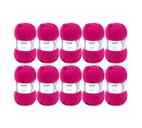 Fil à tricoter et à crocheter Gründl Lisa Premium Uni (doux et semblable à la laine, fil à tricoter lavable et facile d’entretien 100 % polyacrylique, 50 g / 133 m), Fuchsia