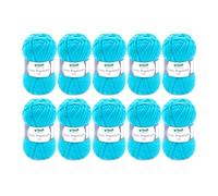 Gründl Laine Lisa Premium uni - Fil pour tricoter - Fil à tricoter - Fil à crocheter - Doux et agréable pour la peau - 100% polyacrylique 10 pelotes 50 g / 133 m - Taille d’aiguille 3,5-4,5 - Turqu