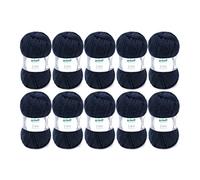 Fil à tricoter et à crocheter Gründl Lisa Premium Uni (doux et semblable à la laine, fil à tricoter lavable et facile d’entretien 100 % polyacrylique, 50 g / 133 m), Bleu Marine