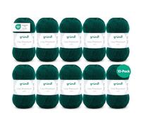 Gründl Laine Lisa Premium uni - Fil pour tricoter - Fil à tricoter - Fil à crocheter - Doux et agréable pour la peau - 100% polyacrylique 10 pelotes 50 g / 133 m - Taille d’aiguille 3,5-4,5 - Vert