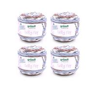 Gründl Laine Lolly Pop - laine épaisse pour crocheter et tricoter avec dégradé de couleurs - espectueuse de la peau - 100% acrylique - 4 pelotes 150 g / 240 m - taille d’aiguille 5-6 - étain