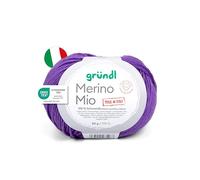 Gründl Laine mérinos Mio - Laine mérinos douce pour tricot et crochet - Douce et agréable pour la peau - 100% laine vierge (mérinos extra fine) - 1 pelote - 50 g / 125 m - Taille des aiguilles 3-4
