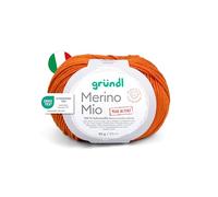 Gründl Laine mérinos Mio - Laine mérinos douce pour tricot et crochet - Douce et agréable pour la peau - 100% laine vierge (mérinos extra fine) - 1 pelote - 50 g / 125 m - Taille des aiguilles 3-4