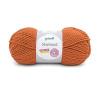 Gründl Laine Shetland - Laine épaisse pour crochet et tricot - Laine d’hiver - Douce et chaude - 80% polyacrylique, 20% laine - 1 pelote 100 g / 170 m - Aiguilles n° 7-8 - orange