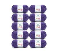 Gründl Laine Shetland - Laine épaisse pour crochet et tricot - Laine d'hiver - Douce et chaude - 80% polyacrylique, 20% laine - 10 pelotes 100 g / 170 m - Pour aiguilles 7-8 - Violet