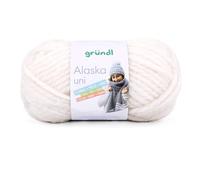 Gründl Pelote de laine à tricoter Blanc 13 100 g, Yarn, Laine vierge, 80 % polyacrylique, 20 % laine