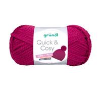 Gründl Quick et Cosy 150 g, laine pour tricoter et crocheter, fil volumineux, doux et chaud, projets DIY, écharpes, bonnets, couvertures, pull-overs, accessoires Couleur 08