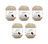 Gründl Raffinessa - Fil de papier - Raffia - Fil en papier 100% viscose pour le tressage de l'osier - 5 x 100 g/120 m - Sauge