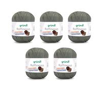 Gründl Raffinessa - Fil de papier - Raffia - Fil en papier 100% viscose pour le tressage de l'osier - 5 x 100 g/120 m - Vert sapin