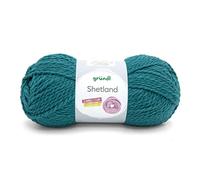Gründl Shetland Laine (fil à tricoter tendance et doux en 80% polyacrylique et 20% laine, 100 g/170 m, taille des aiguilles : 7-8, 1 x 100 g), pétrole