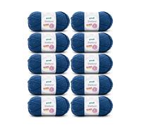 Gründl Shetland Wool (Fil à Tricoter Tendance et Doux composé de 80% de polyacrylique et 20% de Laine, 100 g / 170 m, Taille d'aiguille : 7-8, 10 x 100 g), Bleu