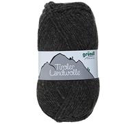 Gründl Tyrolean Country Wool, Paquet de 10 pelotes de 100 g Fil à Tricoter Main, 60% Laine, 40% polyacrylique, Brun Loden, 40 x 18 x 18 cm