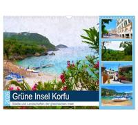 Grüne Insel Korfu - Städte und Landschaften der griechischen Insel (Wandkalender 2026 DIN A3 quer), CALVENDO Monatskalender: Kerkyra, die Insel im Ionischen Meer