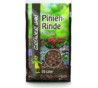 Grüner Jan Pinienrinde 70L, granulométrie 7-15mm - écorce décorative, protection contre les mauvaises herbes, maintient l'humidité du sol & protège du gel, paquet avantageux de 39 sacs (2730L)