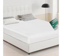 GRUENERDE Drap-housse de mise à la terre avec câble de terre UE, tapis de mise à la terre pour un meilleur sommeil, beige, 200 x 200 cm