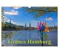 Grünes Hamburg (Wandkalender 2026 DIN A3 quer), CALVENDO Monatskalender: In keiner anderen Millionenstadt gibt so viel Grün mitten in der City wie in Hamburg