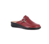 GRÜNLAND Femme DAMI Chausson Confort fermé véritable, intérieure Amovible en liège et Cuir, Semelle Conforma et Coutures Faites Main, Rubino, 39 EU