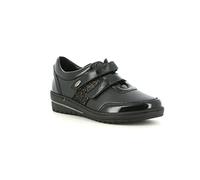 GRÜNLAND Femme Nile Chaussure Confort à Double Bride pour Un Usage Quotidien, conformée, Semelle intérieure Amovible en liège et Cuir Re-Soft et Talon compensé de 3,5 cm de Hauteur, Noir, 37 EU