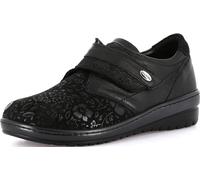 GRÜNLAND Femme Nile Chaussure Confort élastiquée, intérieure Amovible en liège et Cuir Re-Soft, Semelle profilée et Talon compensé de 3,5 cm de Hauteur, Noir, 37 EU