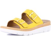 GRÜNLAND Moll - Sandale Confort Pour Femme, Cuir, Double Boucle Réglable, Fermeture à Scratch, Semelle Intérieure Amovible En Latex Et Cuir Dry-Soft, Semelle Conforme, Talon De 4,5 Cm