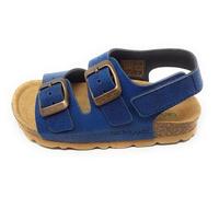 Grünland Sandale Junior Lumière SB1371,bleu, EVA et liège avec cuir véritable, ergonomique, double boucle et déchirure, bleu, 35 EU