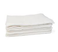 Grünspecht 692-00 Lot de 5 langes bio en mousseline 100% coton (kbA) sans azurants optiques, doux pour la peau et absorbants Blanc 70 x 70 cm