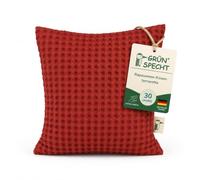 GRÜNSPECHT 697-V2 Coussin de graines de colza bio avec housse en tissu gaufré Terracotta GOTS