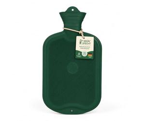 GRÜNSPECHT Bouillotte en caoutchouc naturel - Grande bouillotte en caoutchouc issu de forêts certifiées durablement - Qualité certifiée selon la norme BS 1970:2012 - Vert foncé - Longue bouillotte