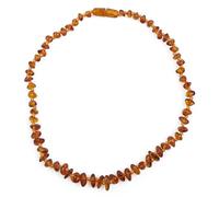 Grünspecht Collier d'ambre baroque plat cognac br Collier bébé 524-V3 NOUVEAU