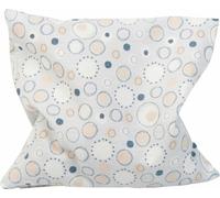 Traubenkern-Kissen 12x12 cm Kreise hellblau