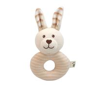 Grünspecht Hochet en tissu biologique Lapin beige en peluche Griffon Bébé 619-00 NOUVEAU