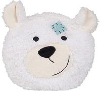 GRÜNSPECHT Mon petit ami de chaleur l'ours polaire, coussin chauffant aux noyaux de cerise avec housse lavable pour enfants, doudou réchauffant en cas de maux de ventre et de rhume (373-V1)