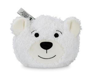 GRÜNSPECHT Mon petit ours polaire chauffant en noyaux de cerise avec housse lavable pour enfants, doudou chauffant en cas de douleurs abdominales et de rhume (373-V1)