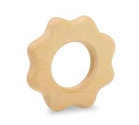 GRÜNSPECHT Naturprodukte 570-V5 Hochet en bois Motif fleur Beige 40 g