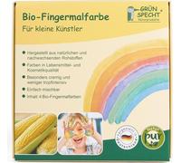 Grünspecht peinture au doigt set de peinture au doigt pour enfants, 4 couleurs à base de matières premières naturelles, crémeux, jaune, rouge, vert, bleu (691-00)
