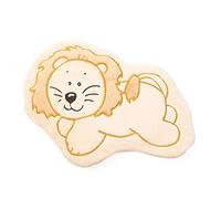 GRÜNSPECHT Wärmezoo 117-V1 Coussin chauffant en forme de lion et pépins de raisin avec housse lavable pour enfants et douleurs abdominales